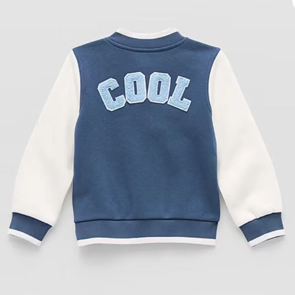 NWT Okie Dokie Toddler & Little Boys Varsity Jacket Fleece Athletic Fall - Picture 4 of 4
